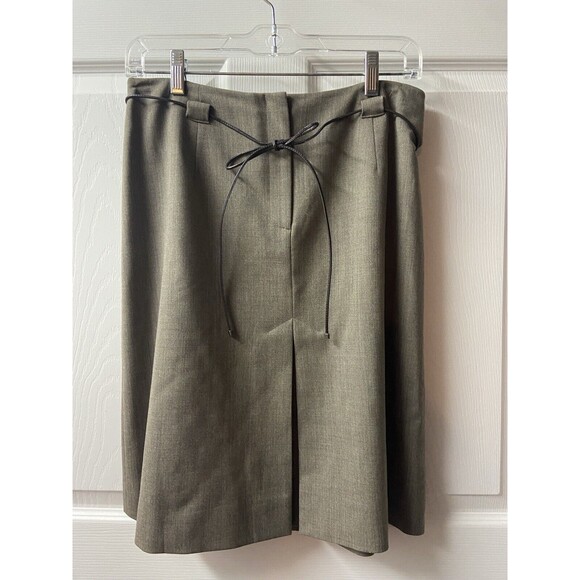 Jones New York  Skirt Womens Size 10 Wool Blend Front Pleat Belt Classic Pencil - Picture 1 of 4